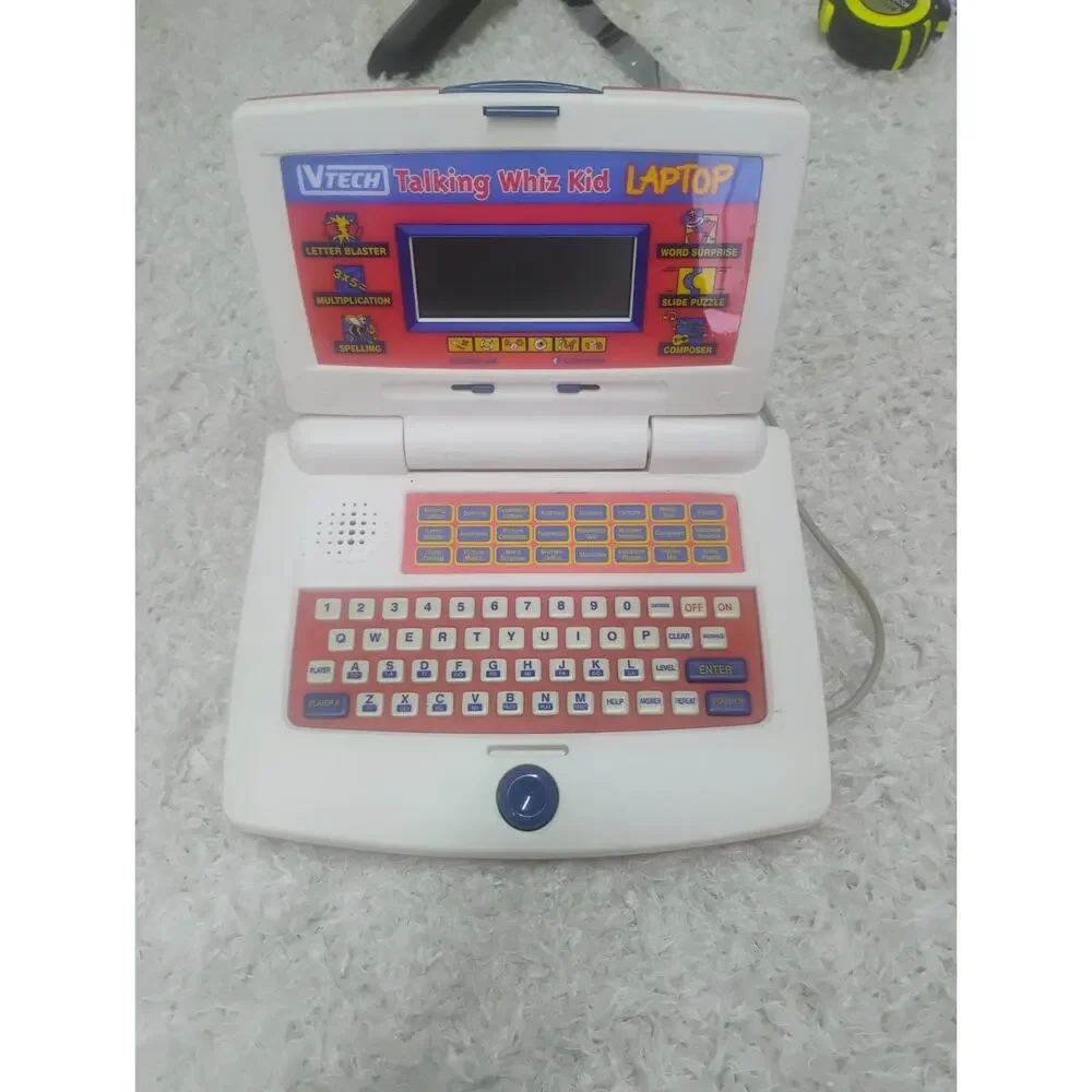 Vintage VTech Talking Whiz Kid Laptop Educational Toy Computer 1990s - Tested